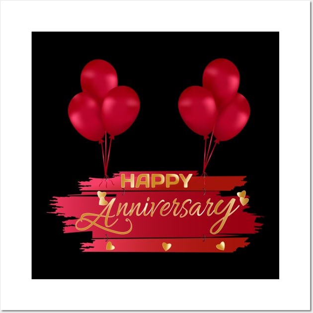 Happy Anniversary Wall Art by Double You Store